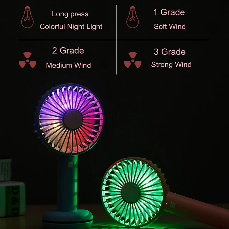 Креативный дизайн Портативный Настольный Ручной Светодиодный вентилятор в стиле пончика, ночник, USB Перезаряжаемый светодиодный светильник, Подарок для красоты Изображение 1