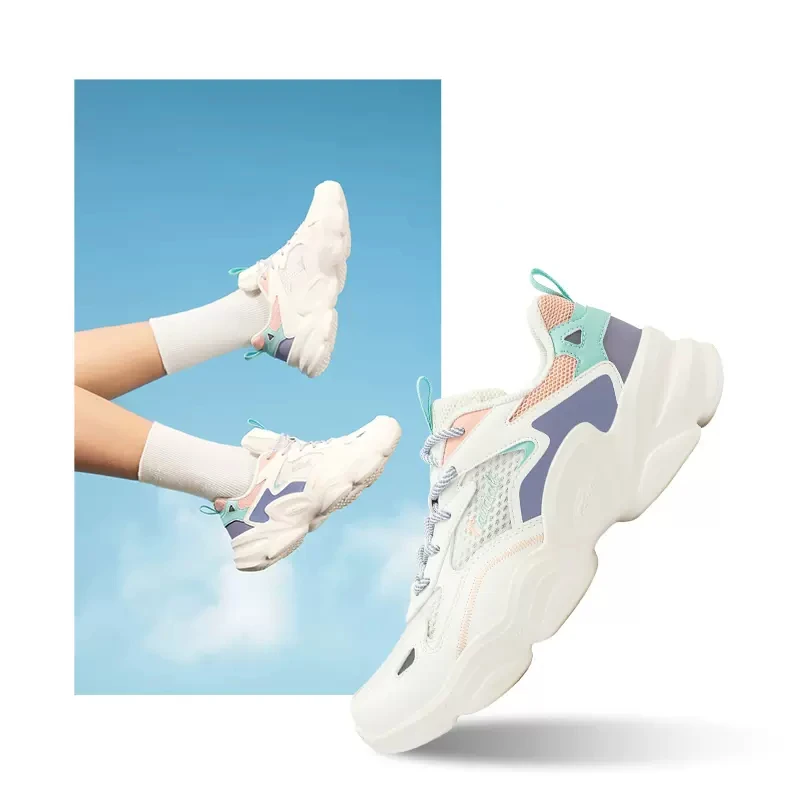 Кроссовки 361 Градус кроссовки женские женские прогулочные кроссовки подушка спортивная обувь для папы на открытом воздухе 2023 сетка Изображение 4