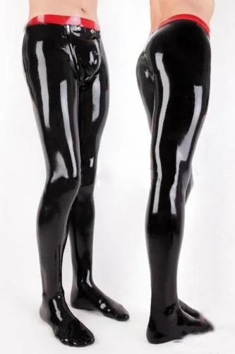 Латексная резина Gummi Fashion, черные крутые стильные брюки, колготки, размер XS ~ XXL Изображение 1