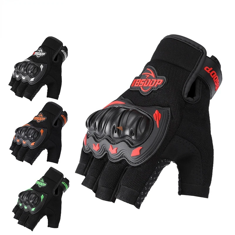 Летние велосипедные перчатки с полупальцами, противоскользящие, дышащие, Ударопрочные, для занятий спортом на открытом воздухе, Амортизирующее защитное оборудование Изображение 0