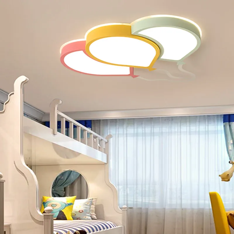 Люстра с воздушным шаром для детской комнаты, люстра для девочек, мультяшные абажуры, потолочная люстра, милые лампы для декора комнаты Изображение 2