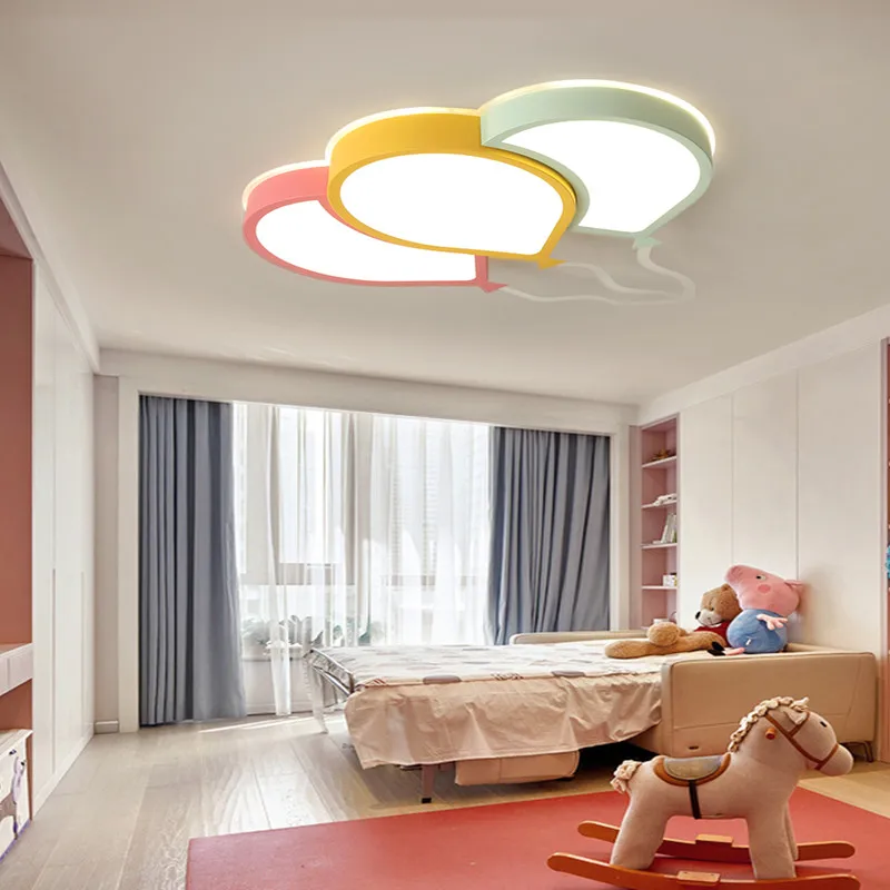 Люстра с воздушным шаром для детской комнаты, люстра для девочек, мультяшные абажуры, потолочная люстра, милые лампы для декора комнаты Изображение 4