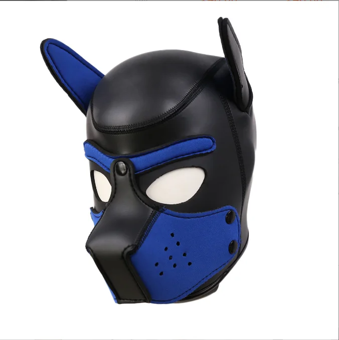 Маски для вечеринки в честь Хэллоуина Маска с капюшоном для собаки Косплей на всю голову + уши Латексная маска для вечеринки в честь Хэллоуина Изображение 5
