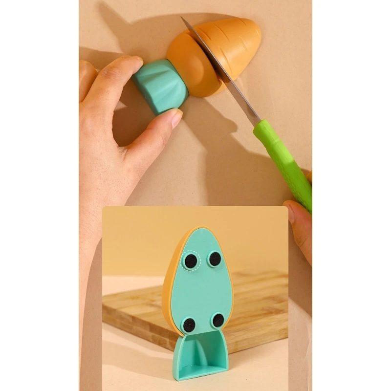 Мини-кухня, милая точилка для ножей в форме моркови, Портативная домашняя точилка, инструмент для заточки кухонных принадлежностей, Кухонный инструмент Изображение 1