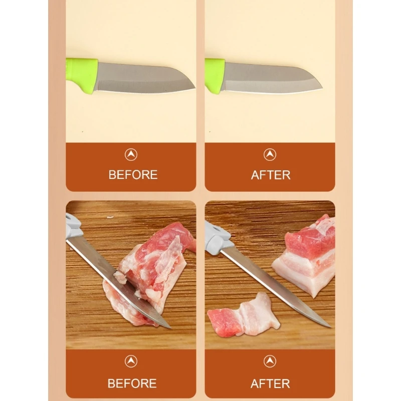Мини-кухня, милая точилка для ножей в форме моркови, Портативная домашняя точилка, инструмент для заточки кухонных принадлежностей, Кухонный инструмент Изображение 5
