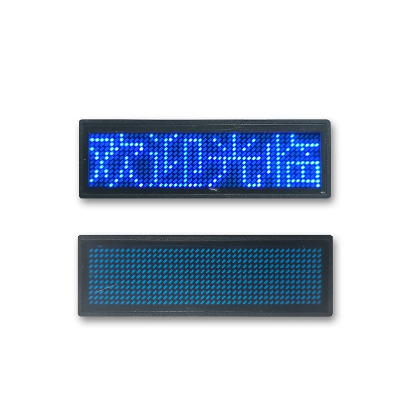 Мини-светодиодная табличка с цифровым дисплеем Bluetooth-светодиодный именной значок с Пользовательской прокруткой на доске объявлений Pin-код, Носимая Светодиодная бирка, Знаковый значок Изображение 2