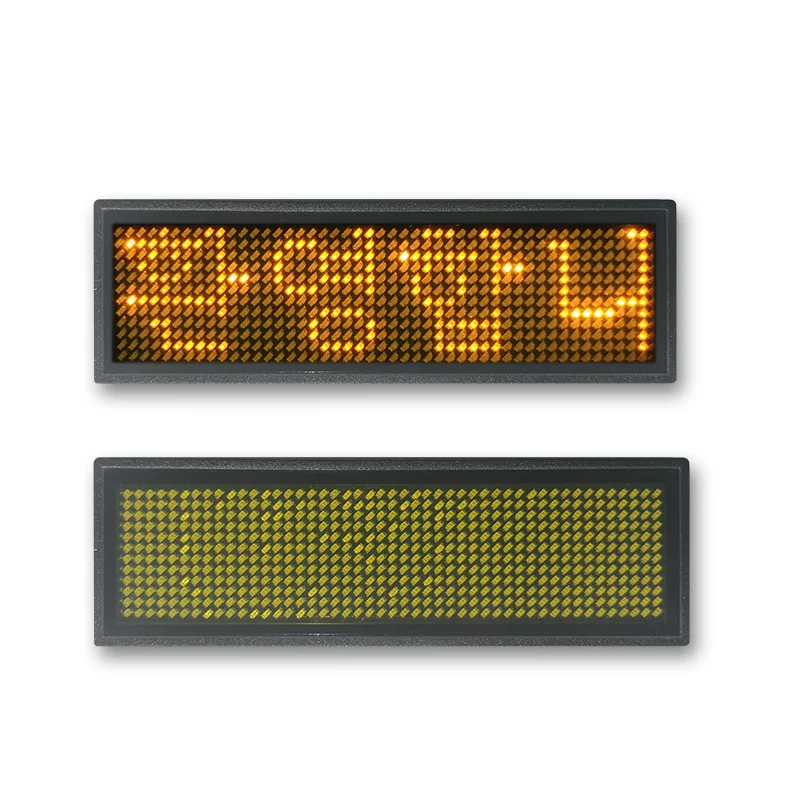 Мини-светодиодная табличка с цифровым дисплеем Bluetooth-светодиодный именной значок с Пользовательской прокруткой на доске объявлений Pin-код, Носимая Светодиодная бирка, Знаковый значок Изображение 3