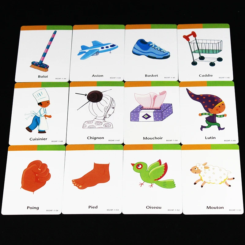 Монтессори Дошкольное Образование Для Детей, Изучающих Французский Язык, Игра В Карточки С Буквами / Словами, Животные, Флеш-Карты, Игры На Память, Развивающие Игрушки Для Детей Изображение 0