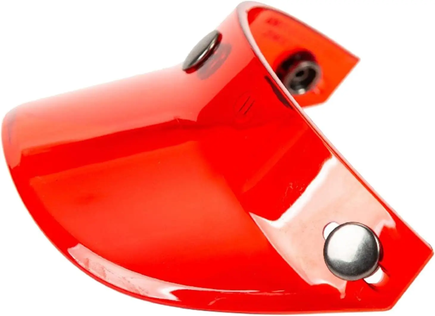Мотоциклетный козырек с 3 защелками, устойчивый к царапинам для шлемов 3/4 размера - красный Изображение 3
