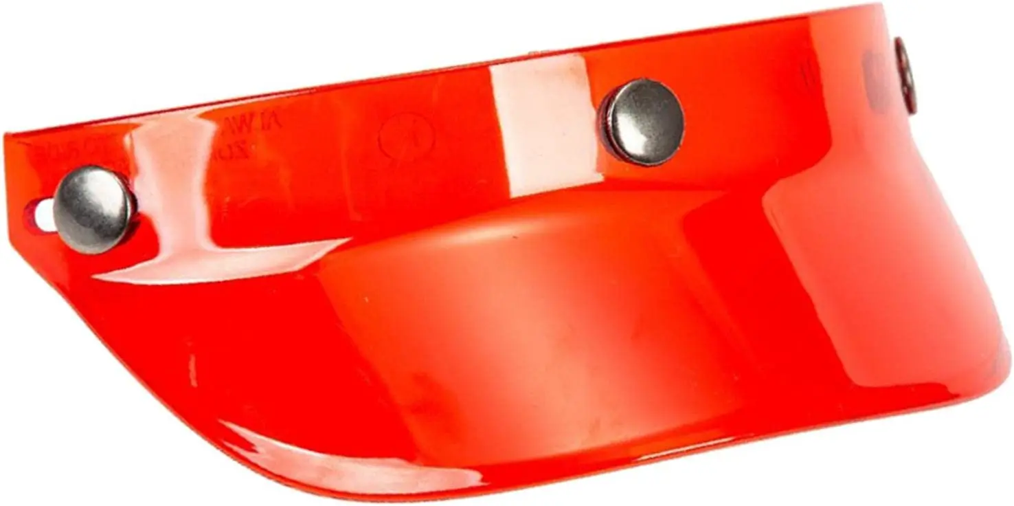 Мотоциклетный козырек с 3 защелками, устойчивый к царапинам для шлемов 3/4 размера - красный Изображение 4