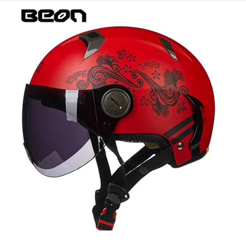 Мотоциклетный шлем BEON, Детский Милый шлем для родителей, Мужской Женский Шлем для электромобилей, Летний Прохладный Дышащий Изображение 2