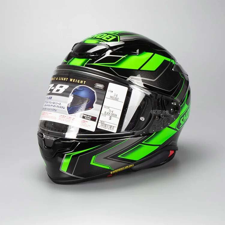 Мотоциклетный шлем SHOEI Z8 ka-wa с полным лицом, зеленый шлем для езды на мотокроссе, шлем для мотобайка Изображение 2