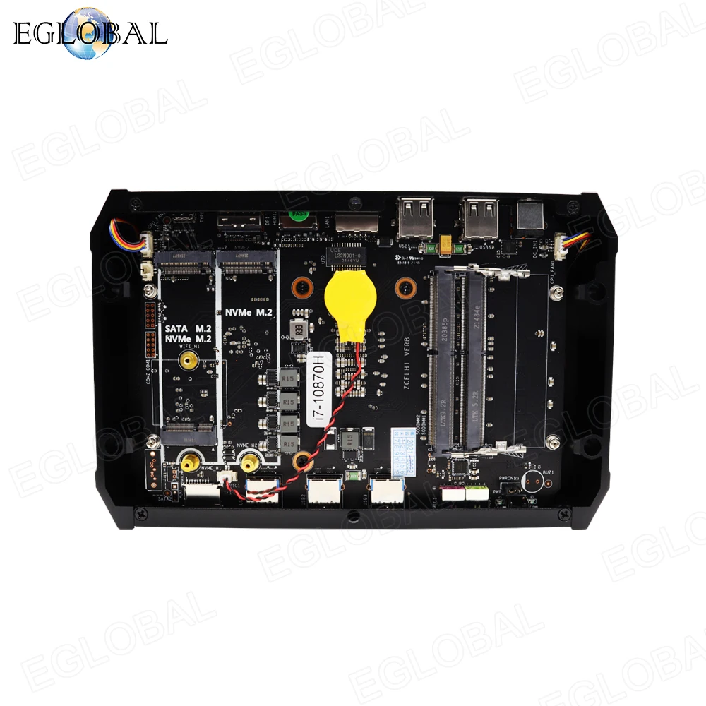 Мощный игровой мини-ПК Eglobal Intel Core i7-1165G7 i9-10880H i5-10300H с 3 дисплеями Максимум 64 ГБ DDR4 2 * NVME SSD Computador Изображение 4
