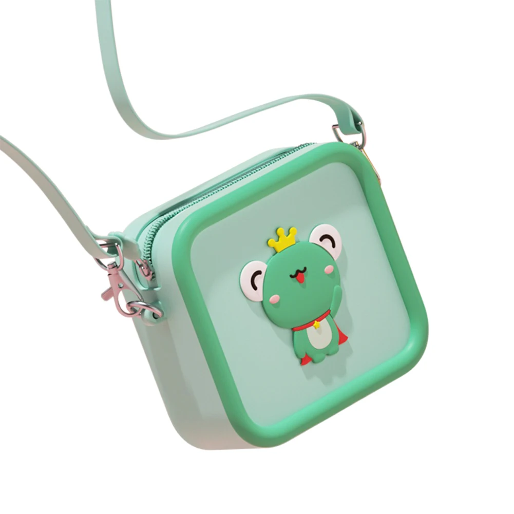 Мультяшные милые сумки на плечо с мини-камерой, портативная силиконовая детская сумка-мессенджер, водонепроницаемый подарок для девочек и мальчиков Изображение 4