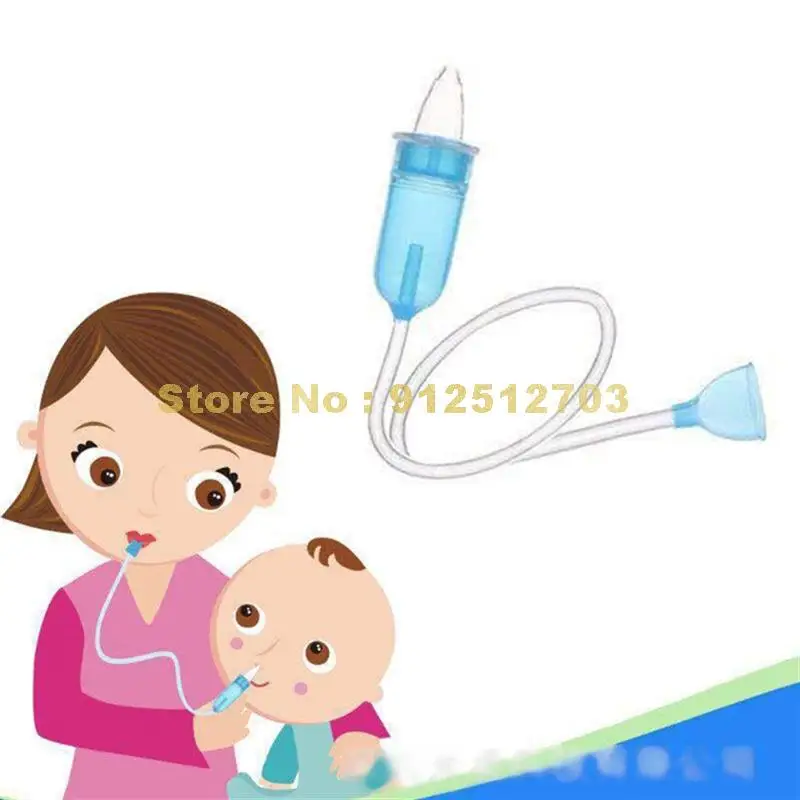 Назальный аспиратор с мягким наконечником, безопасная присоска, вакуумный отсос для новорожденных, Больные малыши, Практичное Средство для чистки носа от соплей Изображение 0