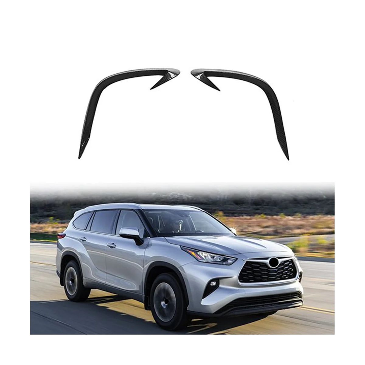 Наклейка для передних противотуманных фар автомобиля с ветровым ножом для бровей на 2020 2021 год Противотуманная фара Крышка для глаз Отделка крышки для бровей Изображение 1
