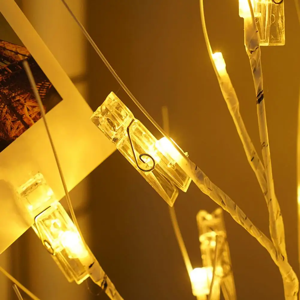 Настольная лампа Birch Tree Light, березовый светильник на батарейках, реалистичный мягкий светильник для оформления вечеринки, настольная лампа с низким энергопотреблением Изображение 2