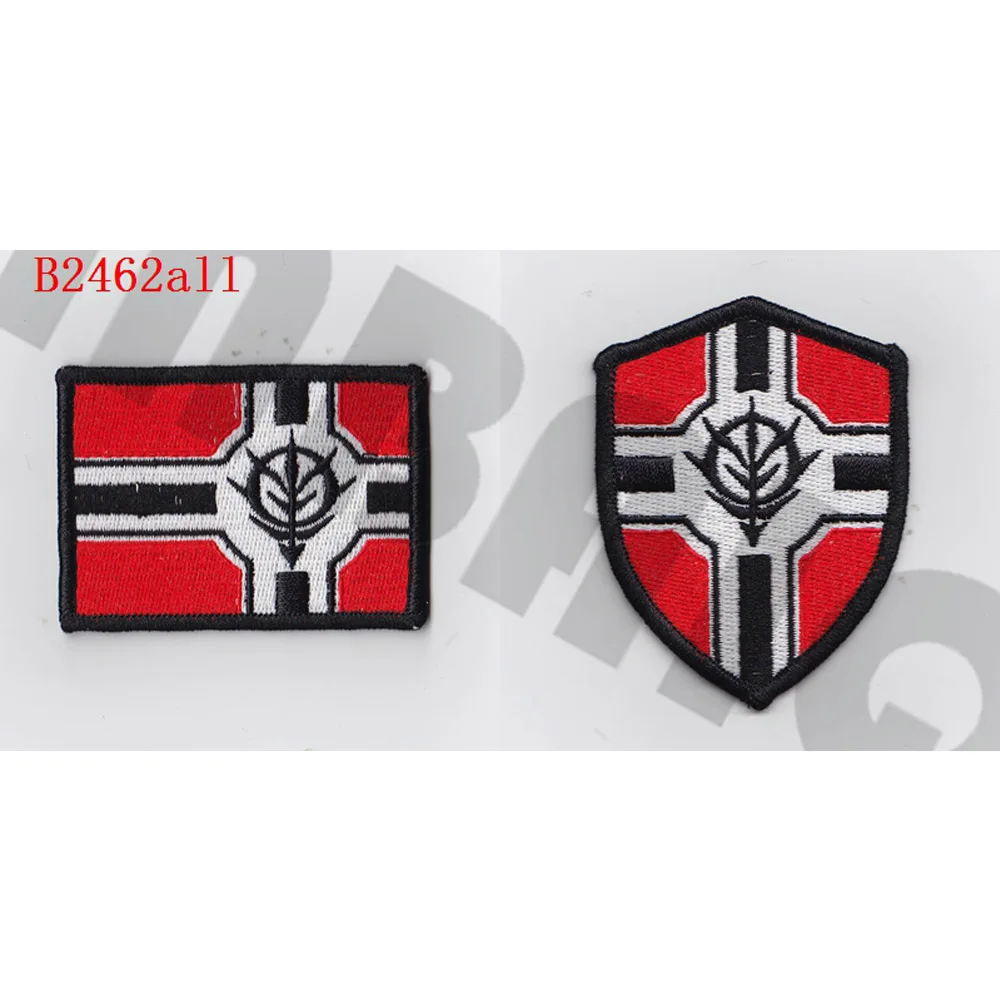 Нашивка с вышивкой Армейского флага Gundam ZEON Военно-тактический боевой дух Изображение 0