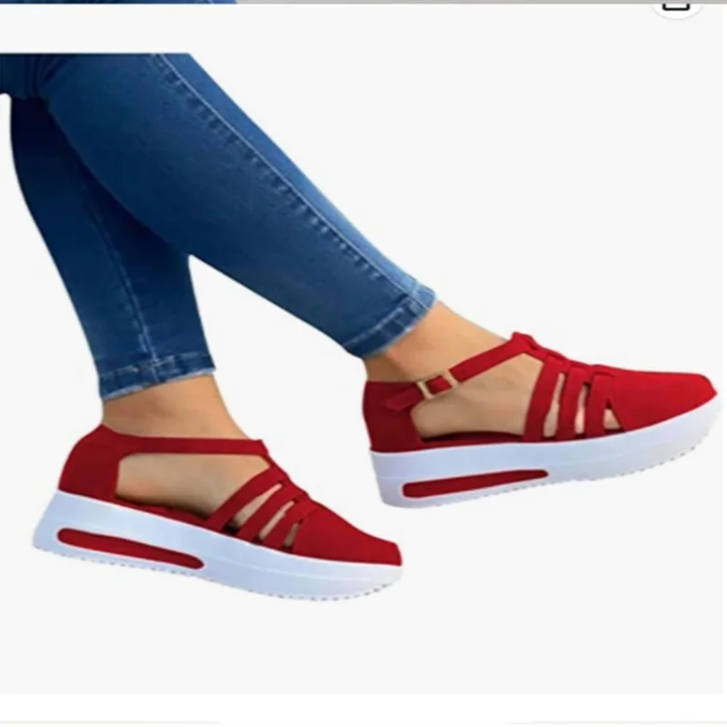 Новые брендовые дизайнерские женские модные сандалии с открытым носком, удобные спортивные сандалии, женские сандалии на танкетке и платформе Изображение 5