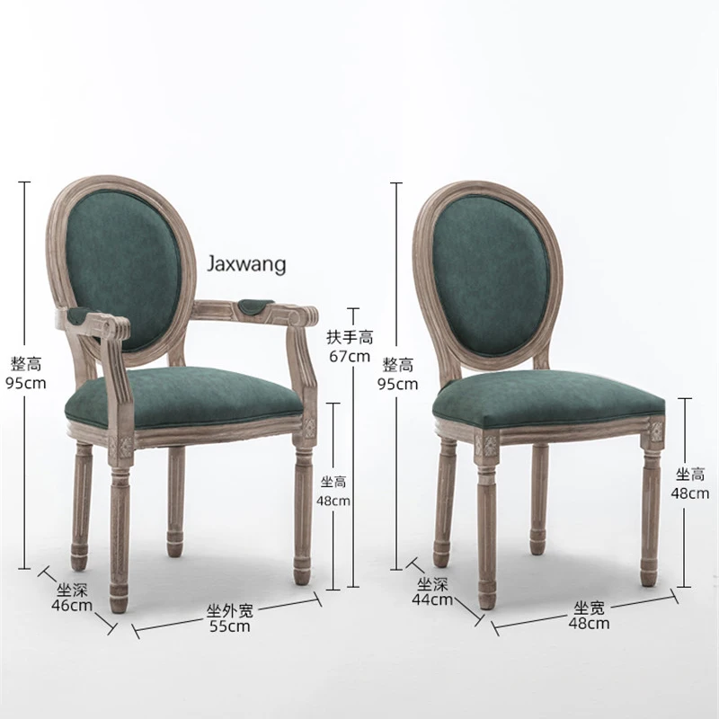 Обеденные стулья для маникюра в скандинавском стиле для кухни Мебель для дома Обеденный стул для ресторана Современный стул Американский стул для макияжа из массива дерева Изображение 5