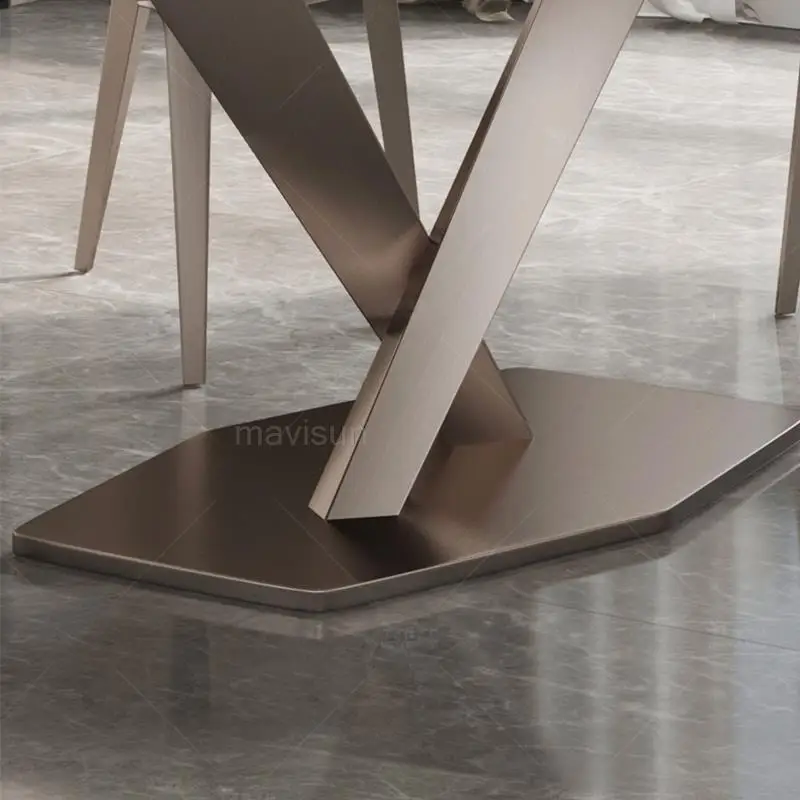 Обеденный стол в центре зала, кухня в скандинавском минималистичном стиле, Роскошные обеденные столы из мрамора, Современный стол, Мебель для яслей Изображение 5