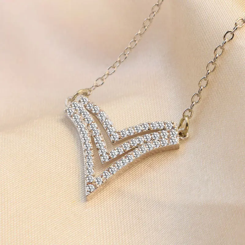 Ожерелье с подвеской из звездного циркона, короткая цепочка для ключиц, набор украшений для ожерелья с каплями воды Изображение 4