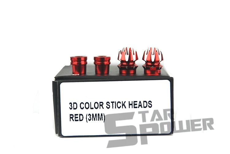 Оригинальный Stp Star Power Antislip Stick Head 3d Красочный Рычаг Управления 3 мм Для Futaba Frsky X9d X12s 4 мм Для Jr Rc Аксессуаров Изображение 3