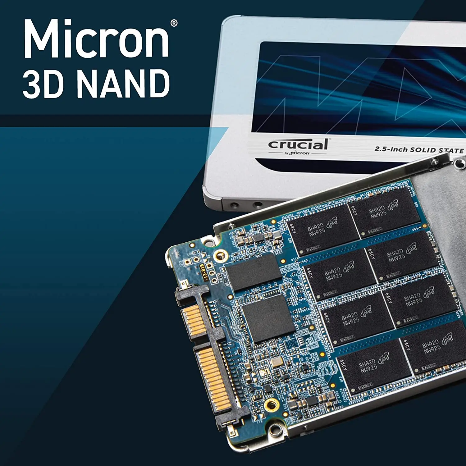 Оригинальный Внутренний SSD Crucial MX500 1 ТБ 3D NAND SATA 2,5 