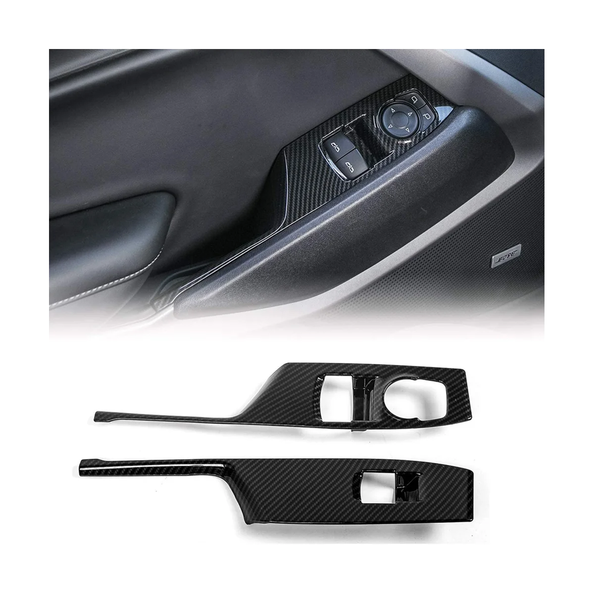 Панель Переключателей стеклоподъемника автомобиля Декоративная крышка для Chevrolet Camaro 2017-2022 Наклейки на Аксессуары для интерьера Изображение 5