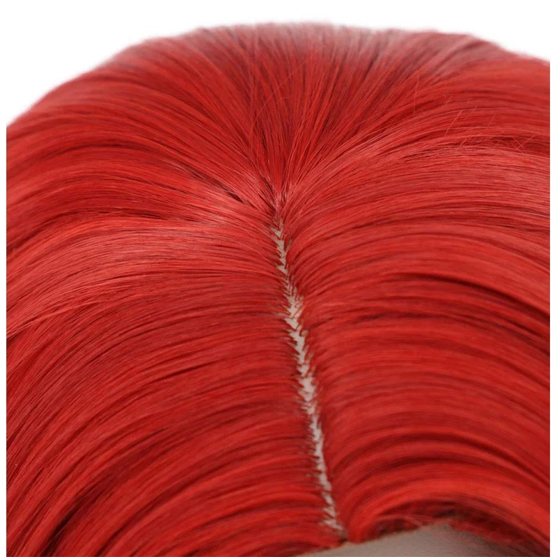 Парики для косплея Аквамена Мера из фильма длиной 85 см, красные Волнистые Парики из термостойких синтетических волос, Шапочка для парика Изображение 4