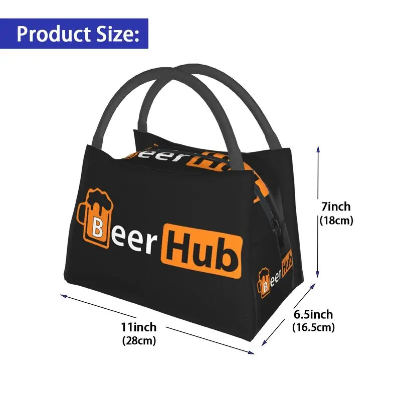 Пивная сумка для ланча с изоляцией Beerhub для женщин, Портативный охладитель Beerhub, Термальный Ланч-бокс для пикника, путешествия Изображение 2