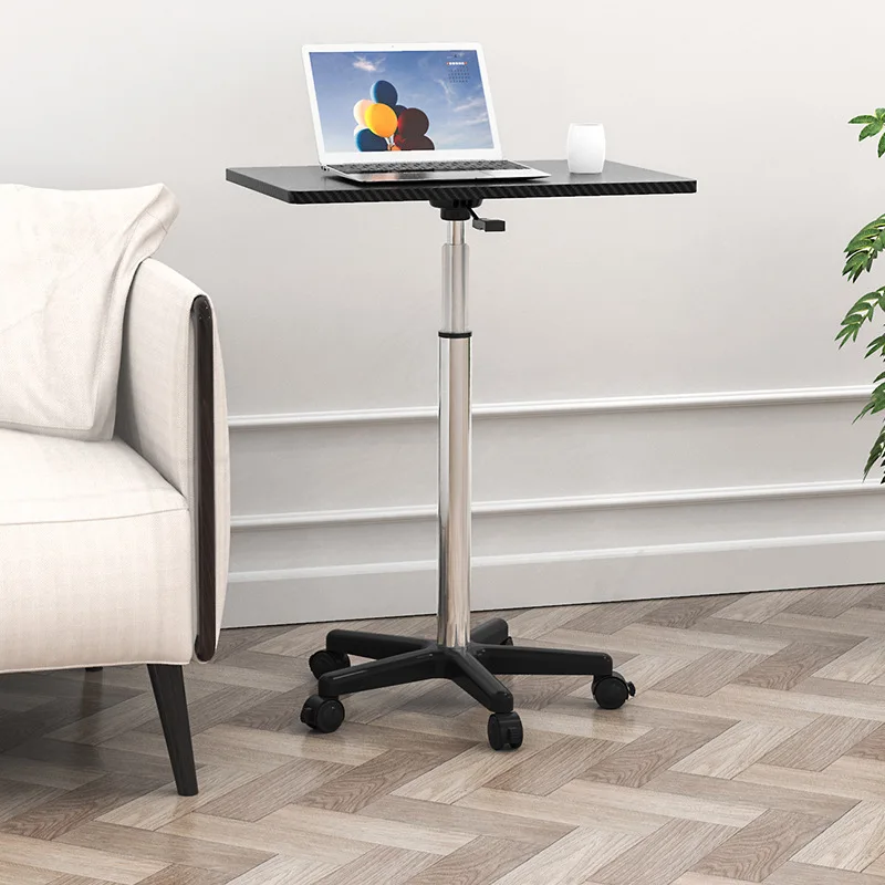 Подвижный и регулируемый компьютерный стол, Стоячий рабочий стол, Маленький прикроватный столик для ноутбука Изображение 4