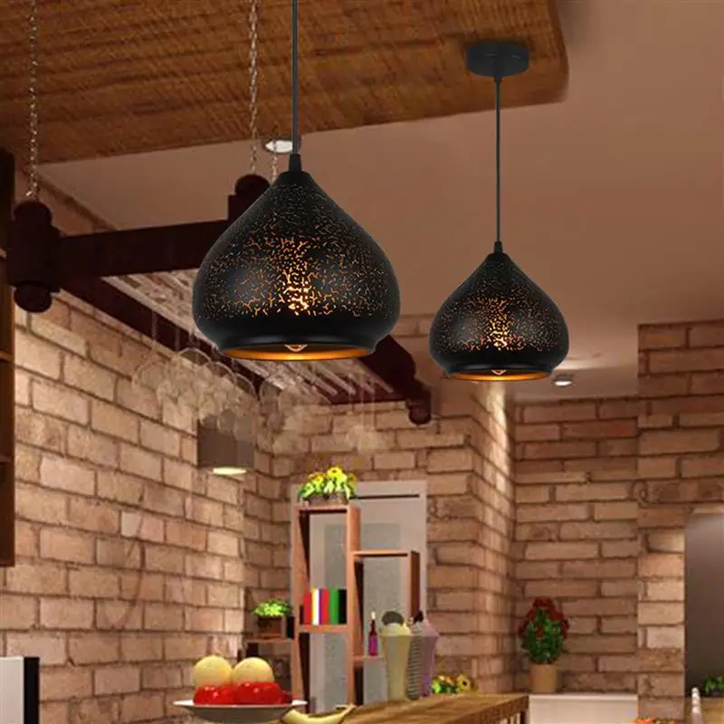 Полый подвесной светильник, железный абажур, сменный потолочный абажур Изображение 2