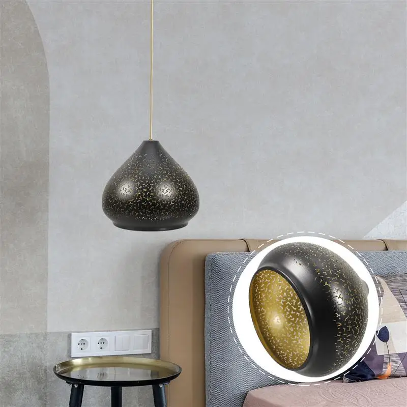 Полый подвесной светильник, железный абажур, сменный потолочный абажур Изображение 4