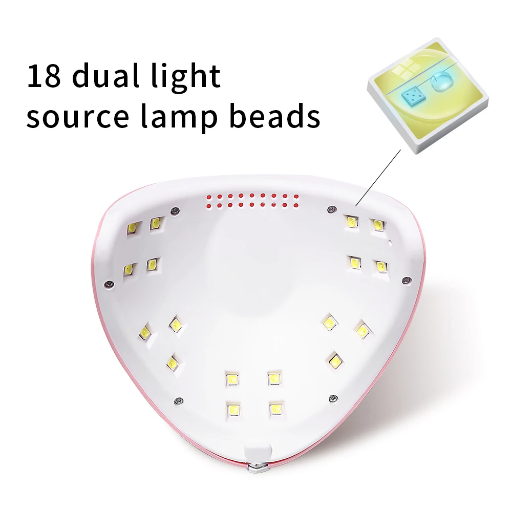 Портативная USB-сушилка для ногтей 18 светодиодов УФ-лампа для сушки гель-лака для ногтей Профессиональная машина для фототерапии ногтей Маникюрный инструмент Изображение 3