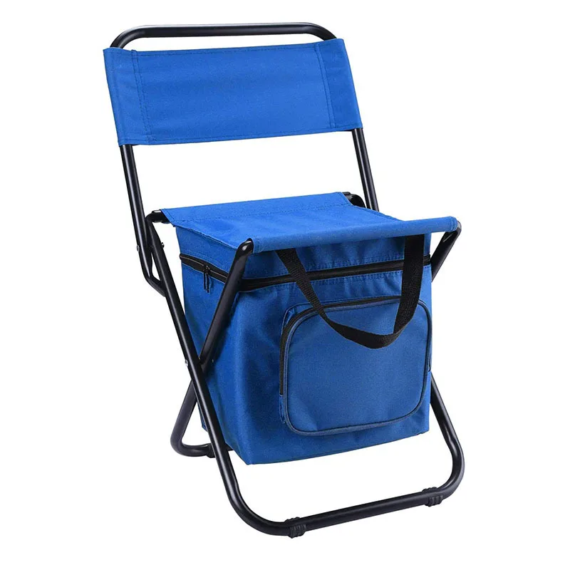 Портативный складной стул для льда на открытом воздухе с сумкой для хранения и функцией изоляции спинки, 3-в-1, стул для отдыха, кемпинга, рыбалки Изображение 5