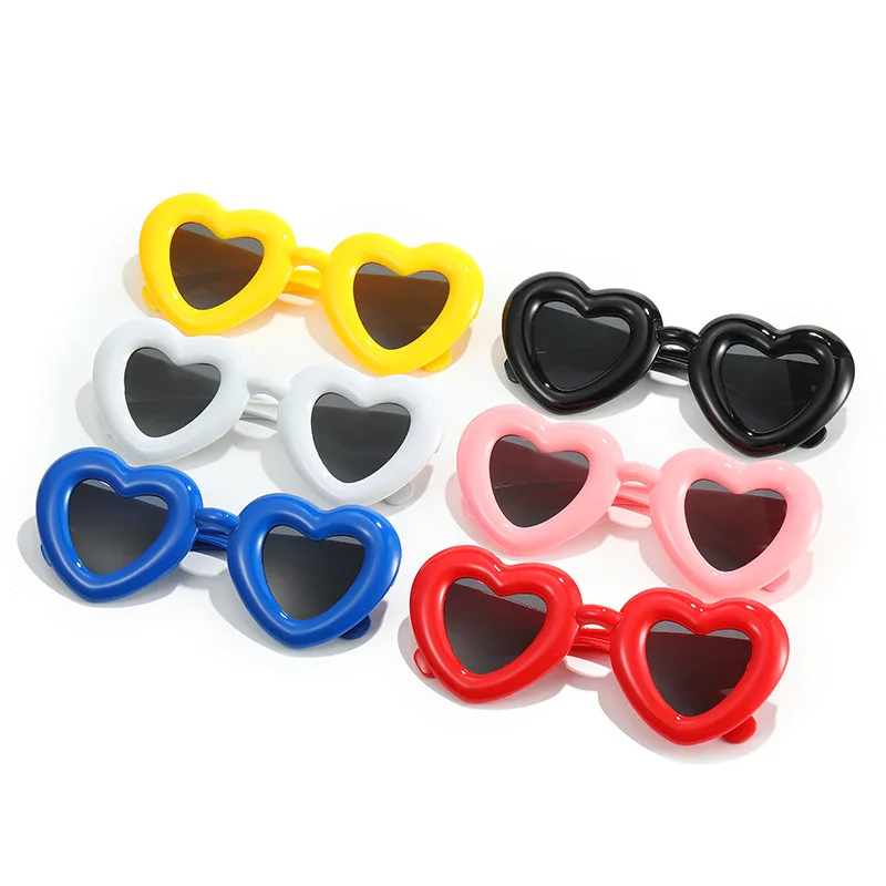 Ретро-солнцезащитные очки в форме большого сердца с защитой от UV400; Велосипедные солнцезащитные очки ярких оттенков; Летние Уличные очки; Велосипедные очки Изображение 0