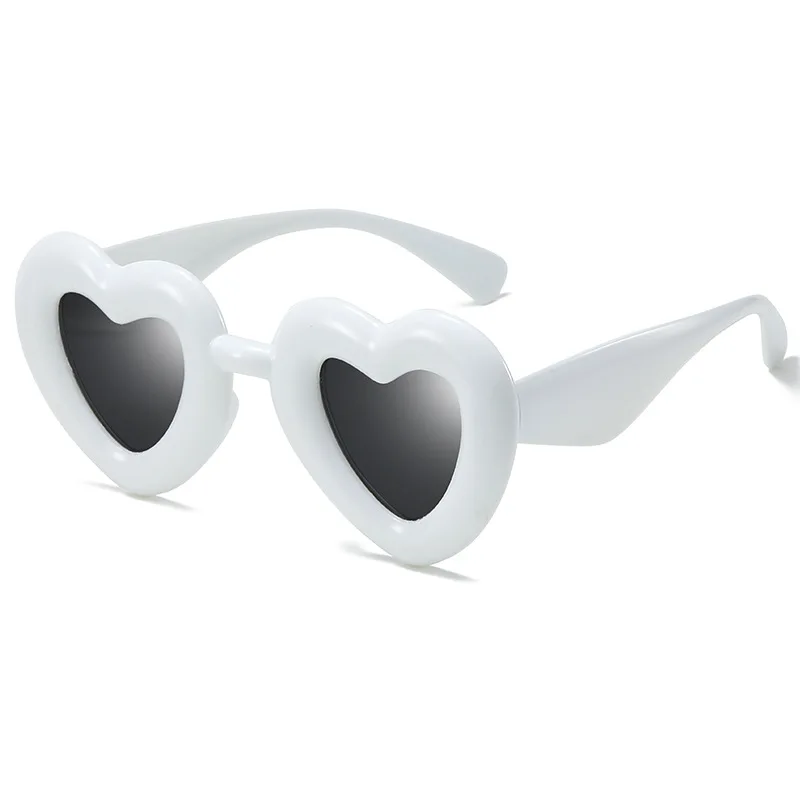 Ретро-солнцезащитные очки в форме большого сердца с защитой от UV400; Велосипедные солнцезащитные очки ярких оттенков; Летние Уличные очки; Велосипедные очки Изображение 3
