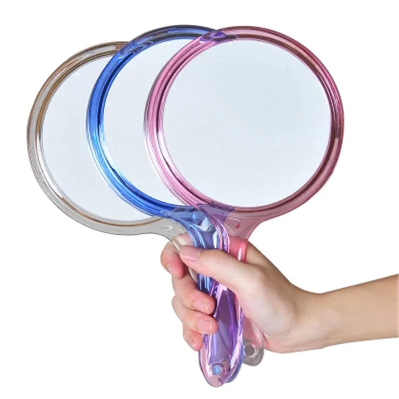 Ручное Зеркало CSHOU209 Двустороннее Ручное Зеркало 1x/3x Увеличительное Зеркало С Ручкой Прозрачное Ручное Зеркало Округлой Формы Изображение 0