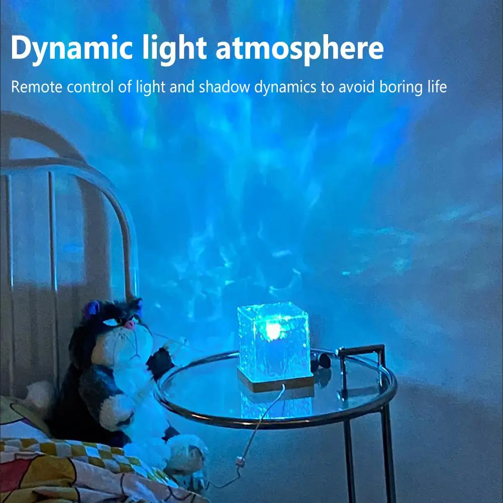 Светодиодная алмазная настольная лампа YOUZI, хрустальные проекционные лампы, атмосферные ночные светильники для оформления бара отеля Изображение 0