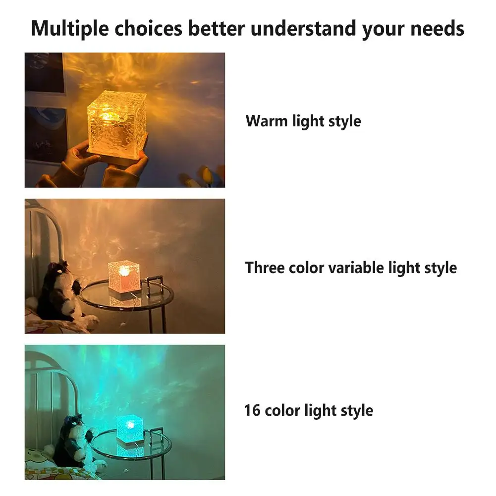 Светодиодная алмазная настольная лампа YOUZI, хрустальные проекционные лампы, атмосферные ночные светильники для оформления бара отеля Изображение 3
