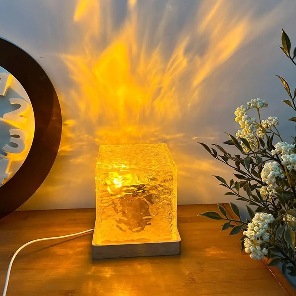 Светодиодная алмазная настольная лампа YOUZI, хрустальные проекционные лампы, атмосферные ночные светильники для оформления бара отеля Изображение 5