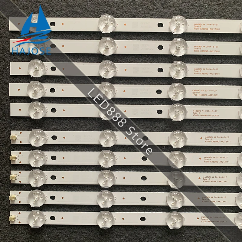 Светодиодная панель подсветки для ленты 48PFL5445/T3 4708-K480WA-A2213K01 4708-K480WB-A2213K01 K480WD Изображение 3