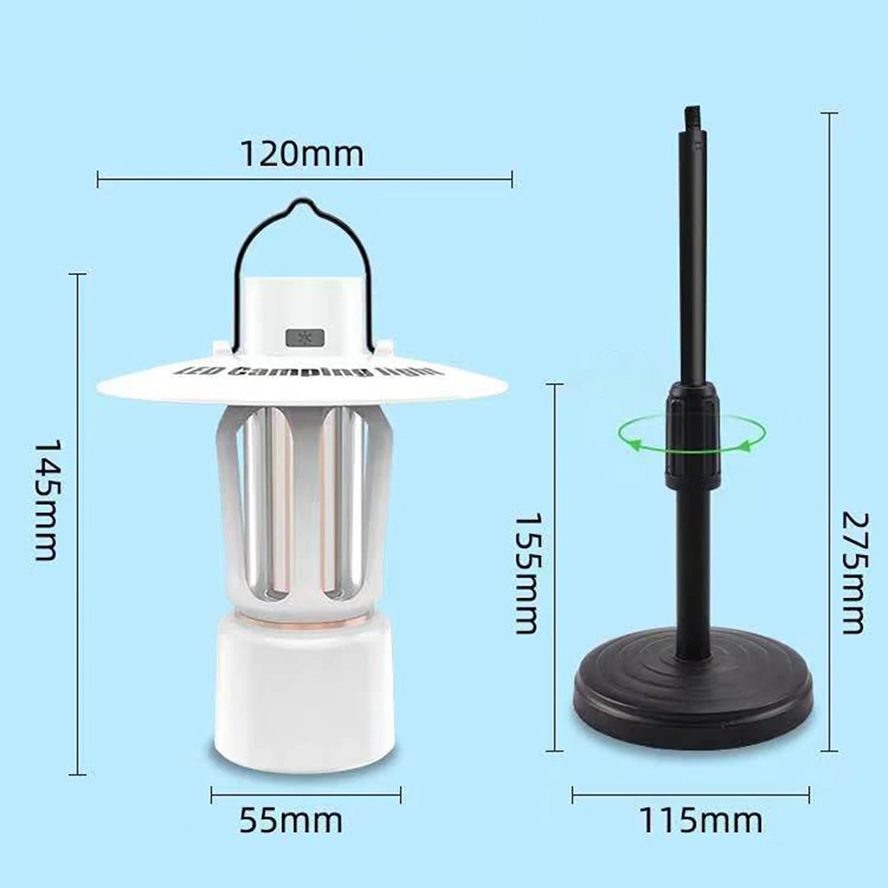 Светодиодный фонарь для кемпинга 5 режимов XPE Camping Light Type-C USB Перезаряжаемый фонарь для палатки Водонепроницаемый фонарик для пеших прогулок, рыбалки, факел Изображение 5