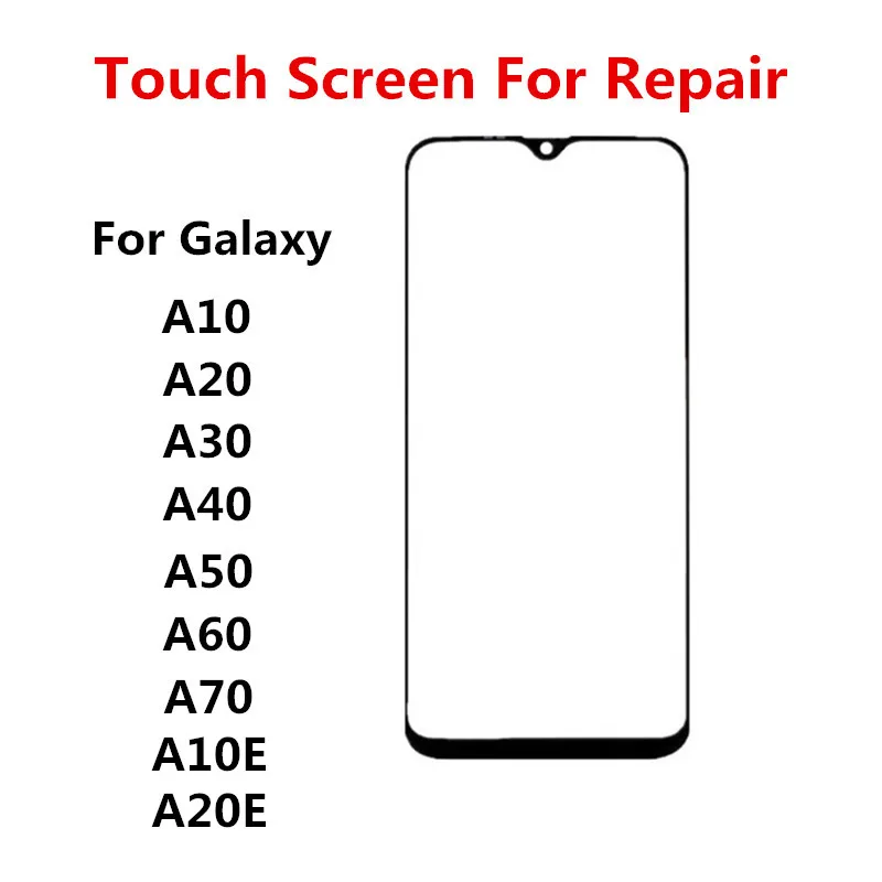 Сенсорный Экран Для Samsung Galaxy A20E A10E A10 A20 A30 A40 A50 A60 A70 Передняя Стеклянная панель ЖК-дисплей Внешняя Крышка Запасные Части Изображение 0