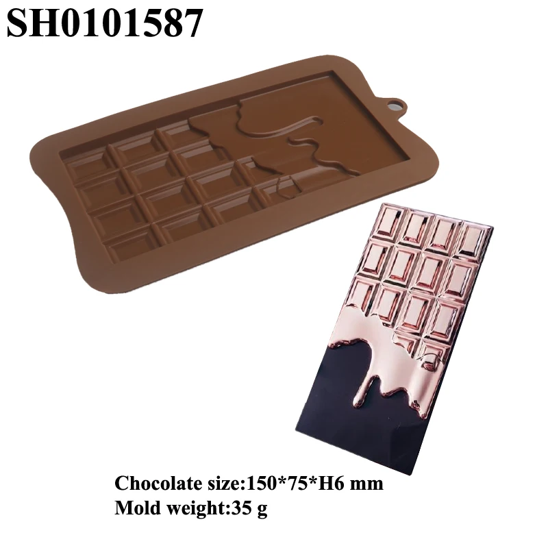 Силиконовые формы для шоколада SHENHONG Инструменты для приготовления детских конфет Формы для выпечки шоколадных блоков Пищевые Формы для выпечки десертов Изображение 4