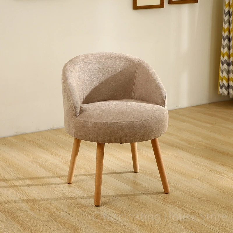 Скандинавская мебель Тканевые Диванные кресла Простые обеденные стулья для спальни Туалетный столик Стул для макияжа Кресло для отдыха Односпальный диван Кресло Изображение 0