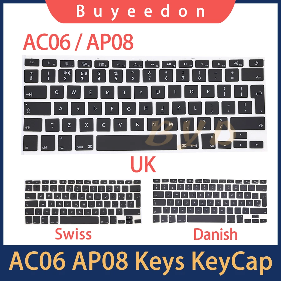Совершенно Новые Клавиши AC06 AP08 Keycaps с Инструментом Для Macbook Air A1369 A1466 Pro Retina A1398 A1425 A1502 2012 2013 2014 2015 Годов выпуска Изображение 0