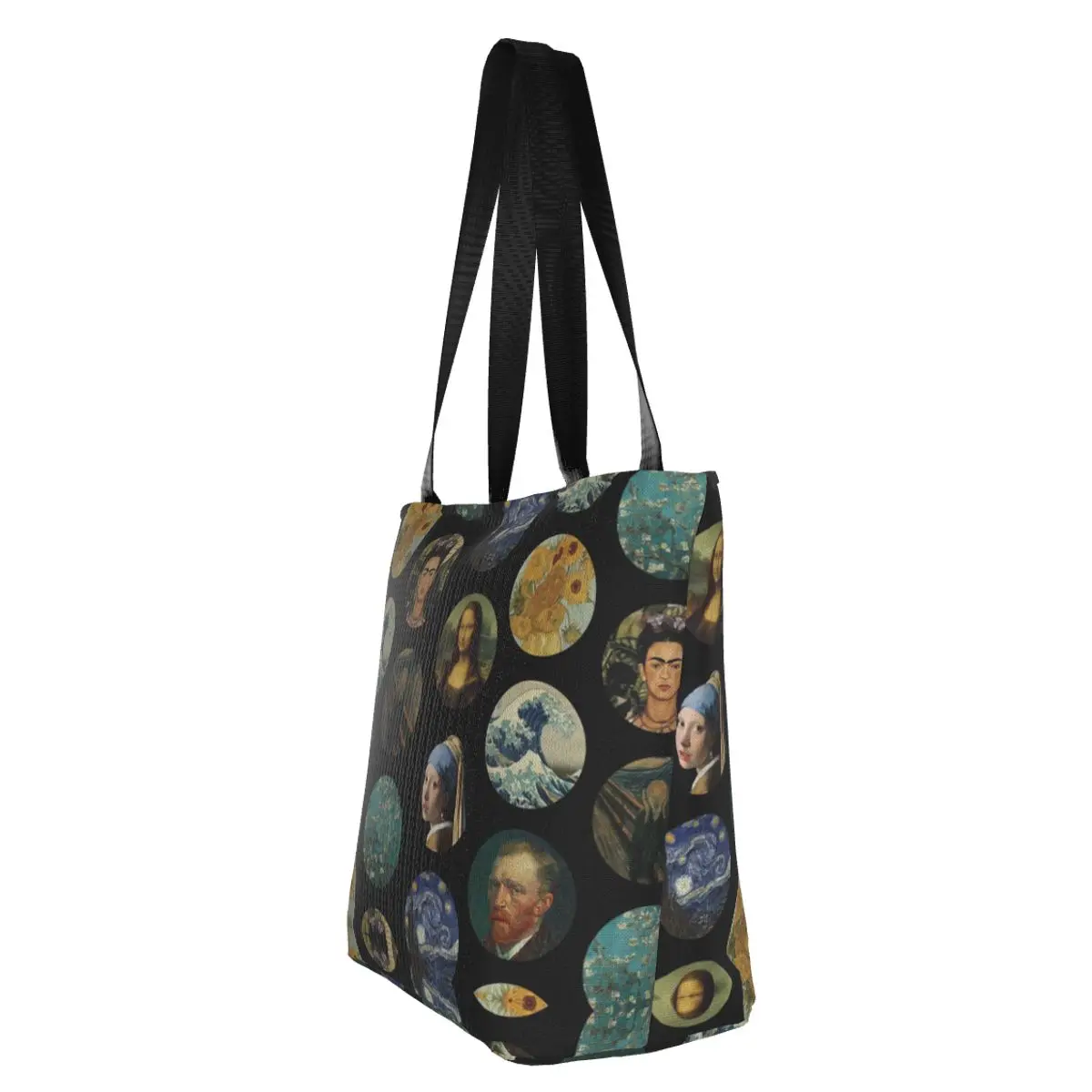 Сумки для покупок в продуктовых магазинах Винсента Ван Гога, холщовые сумки для покупок, сумки через плечо, большая вместительная моющаяся сумка для художественной росписи Изображение 2