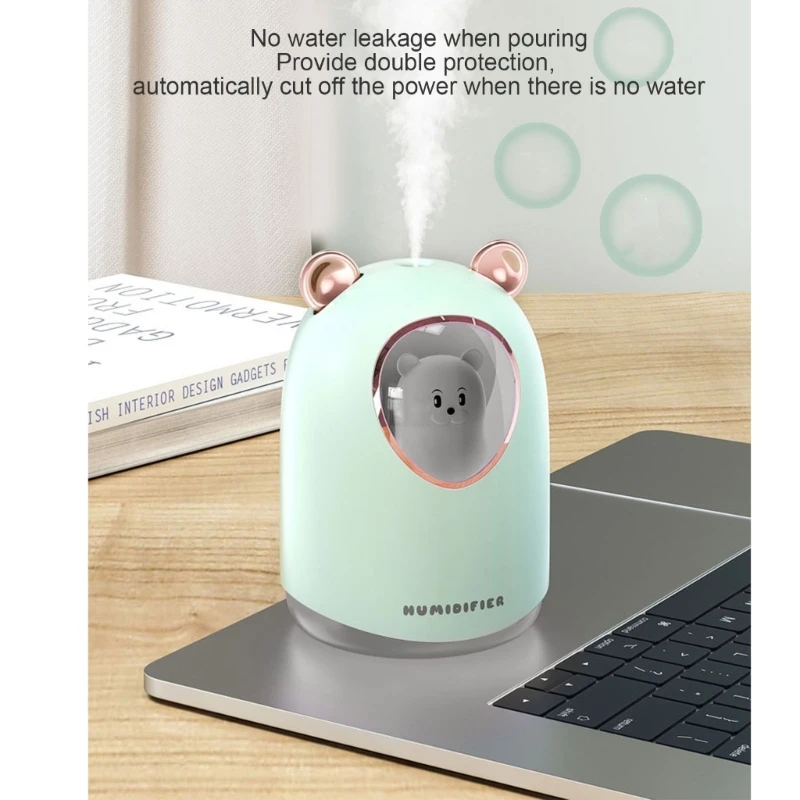 Увлажнитель Бытовой Спальни Маленький Мини-Увлажнитель воздуха с прохладным туманом, Распылитель Емкостью USB, Небольшой Портативный Увлажнитель воздуха 425B Изображение 0